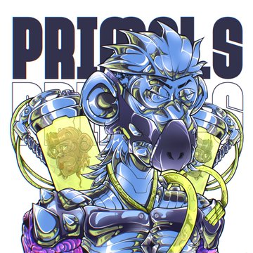 An illustration of an anthropomorphic wild boar in blue armor with yellow accents, set against the text 'PRIMALS' and 'BBC'.