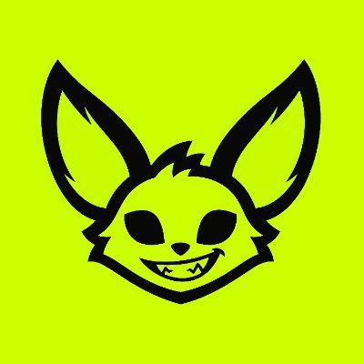 A neon yellow and black graphic depicts a stylized, grinning animal head with large pointed ears. It appears to be a promotional image for the VaultlingsNFT drop, matching the accompanying post’s message: “Drop your Evm for @VaultlingsNFT gtd 24hrs.”