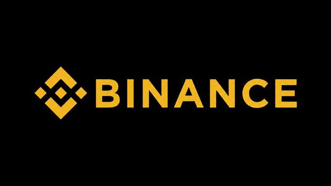 The image shows the Binance logo, featuring the company's name in bold yellow text alongside its iconic geometric diamond symbol, all set against a black background. This visual directly relates to the accompanying post, which humorously ponders whether the meme tokens $SUR or $BNBCAT will achieve the coveted milestone of being listed on the Binance exchange first.