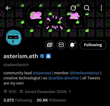The image shows a social media post about a person named Adam Lenich who has gained over 300,000 followers in 24 hours. The post includes a link to a Twitter account that was created around the same time as the post. The post also mentions an announcement related to Bitcoin and Ethereum, which could be a new cryptocurrency or a significant event involving these digital currencies. The image is accompanied by text that provides context about the post's content and its relation to the original announcement.