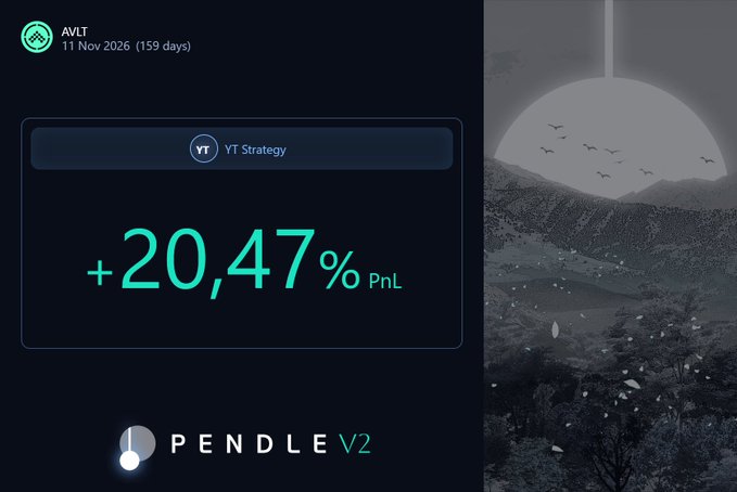 The image shows a screen displaying several icons, including "AVIT", "Pendle V2", and various icons representing different aspects of trading rates. The main focus of this display is the Pendle v2, which is located centrally in the image on the left side. This logo indicates that it could be a trading strategy, tool or application related to the Pendle platform. The screen also shows other information about the system and its features, providing context for what can be expected when using Pendle v2.