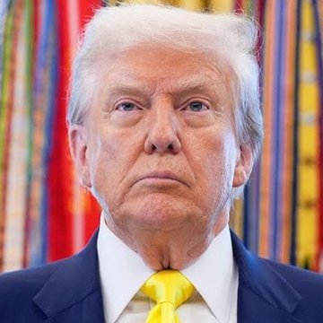 Donald Trump, featured in this image, is connected to a post stating over 1 million people invested in his crypto coin, resulting in $3.8 billion in losses.