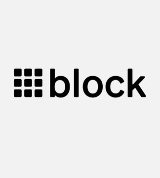 The image shows the **Block** logo—a black icon featuring a 3x3 grid of rounded squares beside the lowercase wordmark "block"—on a white background. It visually represents the company referenced in the accompanying post, which states that Block (parent of Square and Cash App) has written to U.S. Senate leaders expressing strong support for the CLARITY Act.
