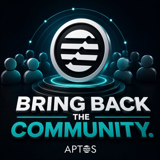 The image features an advertisement with a large white logo of a circle surrounded by blue lines, which appears to be a symbol or emblem related to the gaming community. The text "Bring Back the Community" is written below this logo, emphasizing the theme of the advertisement. The background of the image is black and has a neon glow effect, making it stand out against the dark backdrop. The overall design suggests that the company behind the ad is Apotheos, an organization known for its gaming community initiatives and projects.