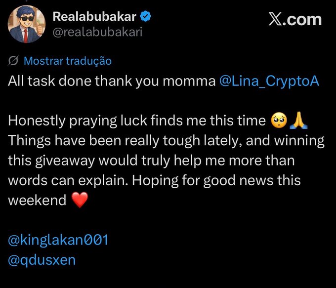 A post on twitter has text that reads "Realdabukar - Realabukar i'll send a DM". It seems like someone sent this message as part of the #realabukar hashtag, which is associated with an account called @RealabukarI'. The main content in the image includes several emojis and text that are not clearly related to the post.
