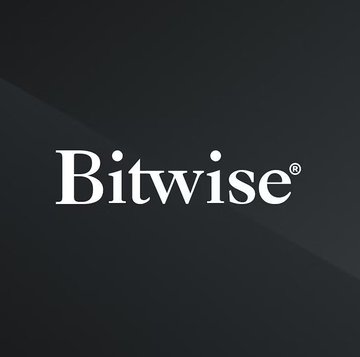 The Bitwise company logo is displayed in white serif text against a dark navy background, accompanied by a registered trademark symbol. The image relates to the post by showing the Bitwise brand, which is connected to its clients purchasing $16.89 million worth of XRP.