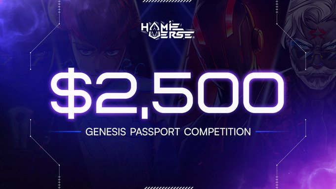 A promotional graphic for the Hamieverse Genesis Passport Competition highlights a $2,500 prize pool, visually tying the monetary reward to the post's announcement about Genesis's permanent role and value within the ecosystem.