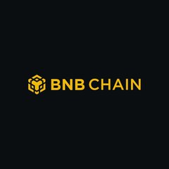 A BNB Chain logo and wordmark appear in gold on a dark background. The image accompanies the post’s report that 77% of stablecoin transfers on BNB Chain in Q3 were under $100, while transactions of $10,000 or more accounted for two-thirds of the total value.