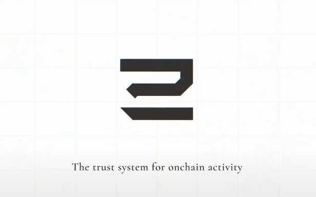 The image features the Zeru Finance logo (a stylized black "Z" emblem) above the tagline "The trust system for onchain activity," which ties into the accompanying post's discussion of ZeruAI's Nucleus campaign by highlighting Zeru's role in building credibility and onchain reputation through measurable contributions.