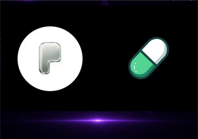 The PayPal logo and a green-and-white pill icon are displayed side by side against a dark background, likely representing the PYUSD stablecoin.