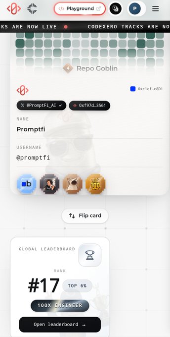 The image shows a screenshot of a mobile phone screen displaying information about a game called "Global Leaderboard" or "@CodeXero_xyz", which seems to be related to coding challenges. The user's name, prompt, and score are visible on the screen. The app is designed for users who want to play games with their friends online, as it provides an interactive platform where players can compete against each other in various coding challenges. The game has been recently launched, and the user seems to be satisfied with its performance so far.