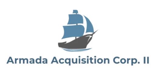 The image shows the logo of Armada Acquisition Corp. II, featuring a stylized blue and black sailing ship above the company name, likely the merger partner facilitating Evernorth's Nasdaq debut as referenced in the post.