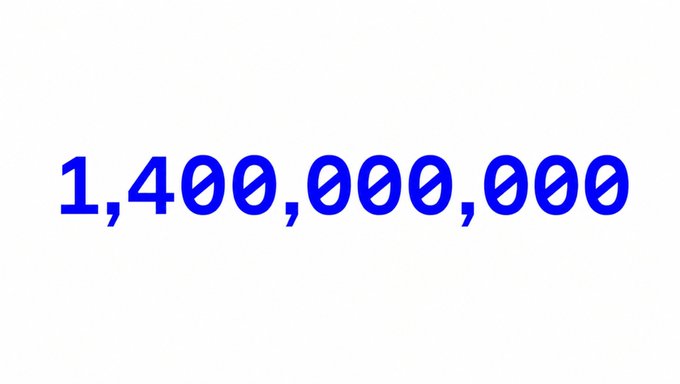 Blue text on a white background displaying the number '1,400,000,000'.