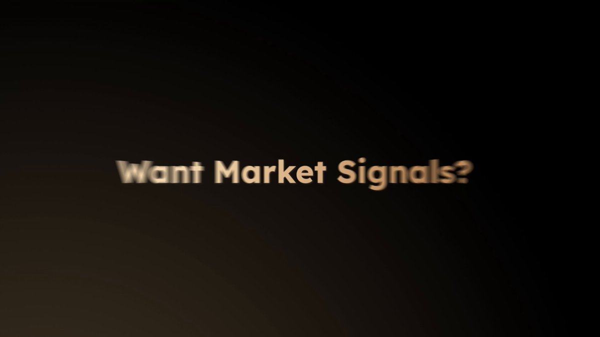 The image features a black background with white text that reads "WANT MARKET SIGNALS?". The text is slightly blurry, giving it a dreamy appearance. The main focus of the image is the phrase "Tired of guessing the next move? With #KCEX Similar Candlesticks, instantly spot historical patterns of $BTC & $ETH— in seconds". This message seems to be related to cryptocurrency trading and market signals.