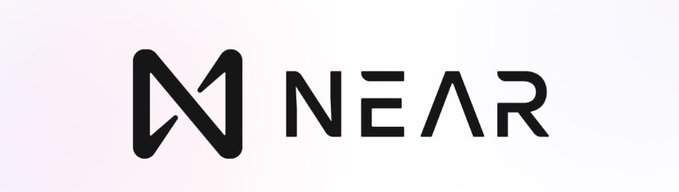 The black logo for 'NEAR' protocol is displayed on a white background.
