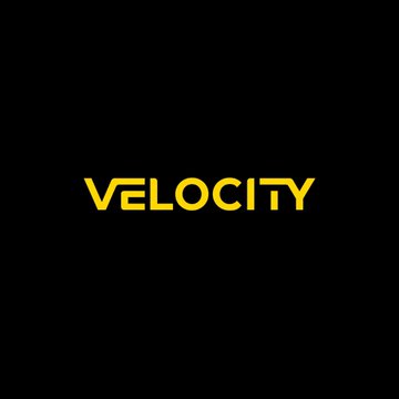 The image displays the word "VELOCITY" in bold yellow text against a black background, serving as the logo of the stablecoin payments startup featured in the funding announcement.