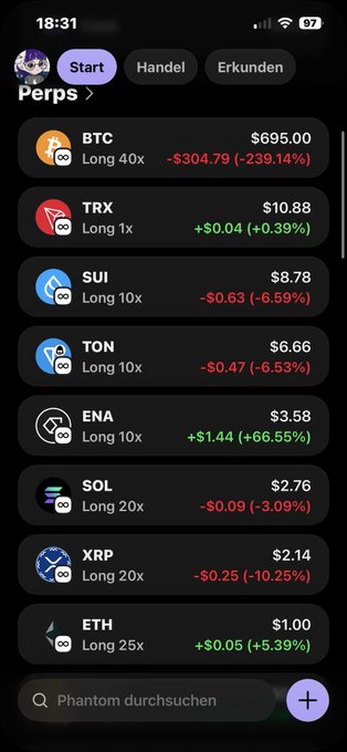 The image shows an iPhone screen displaying multiple cryptocurrency exchange rates, symbols, and lists of exchanges. The user interface suggests that the phone was last accessed around 2pm (11:51 am) and is now at the top of a new page. It may be challenging for viewers to make sense of the content since it is presented in a visual layout rather than a traditional text-based format. The post discusses these various options, providing users with a comprehensive list of exchanges available on their phones.