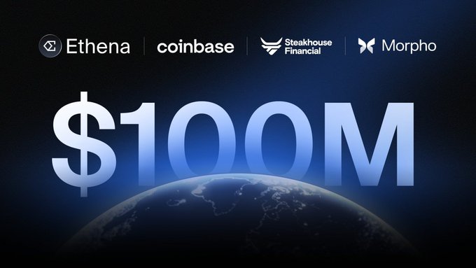 The image depicts a large coinbase vault with the word "coinbase" written above it, indicating its presence within the scene. Behind the coinbase vault, there are logos for etherna coingecko and symbo bank. These logos also contribute to the overall title of the image, which is "Coinbase Vault". The text on the image reads: "$100M", suggesting a large amount or total deposit being made by individuals or institutions using the coinbase vault service. Additionally, there are two images of Earth in the background, further emphasizing the global nature of the cryptocurrency world that the Coinbase vault serves for institutions and high-net-worth investors.