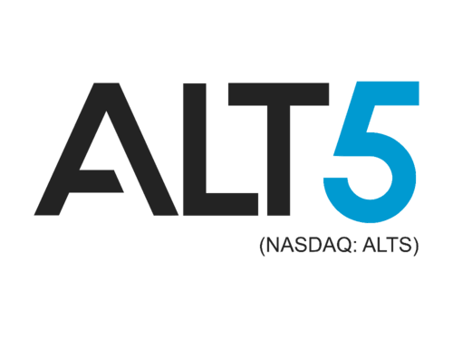 The ALT5 logo in black and blue text with the ticker '(NASDAQ: ALTS)' underneath on a white background.