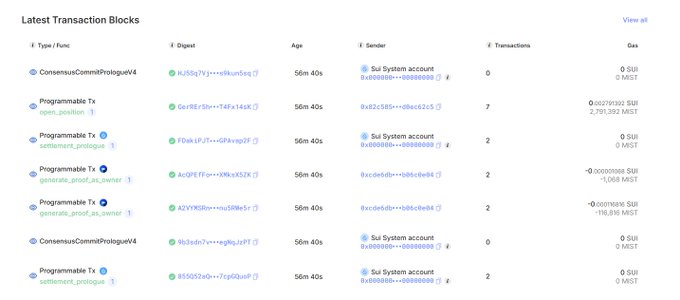 The image shows a screenshot of a spreadsheet containing information about various transactions, including the block height and whether or not they have been mined yet. The text in the image reads "Sui Mainnet stopped producing blocks for nearly an hour", indicating that there was a significant interruption to block production on the Sui blockchain network. The main post focuses on the situation described in the screenshot and provides updates about the current state of the network, reassuring users that the core team is working to resolve the issue.