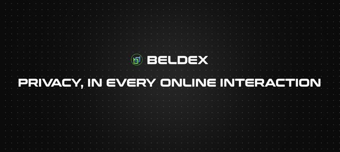 A minimalist black banner displaying the BELDEX logo with the tagline 'PRIVACY, IN EVERY ONLINE INTERACTION'.
