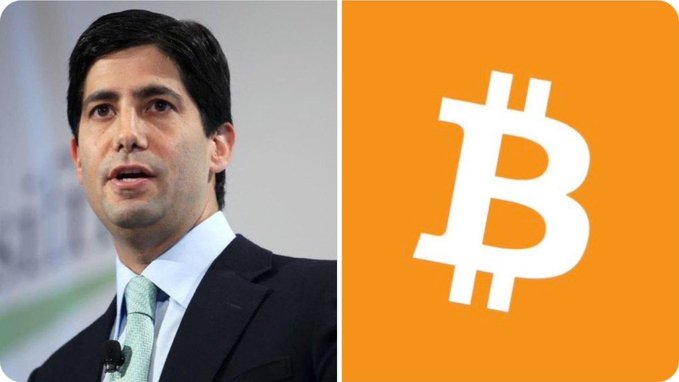 The image shows Kevin Warsh alongside a Bitcoin (₿) logo, visually reinforcing his statement about young investors turning to Bitcoin as the modern equivalent of gold. The pairing highlights his advocacy for Bitcoin as a preferred store of value for investors under 40.