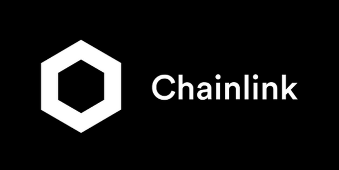 The image displays the Chainlink logo, featuring a white hexagonal icon alongside the word "Chainlink" on a black background. The logo directly represents the cryptocurrency project highlighted in the accompanying text, which lists major partnership announcements during July and August.
