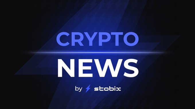 The image is a dark blue graphic with bold text reading "CRYPTO NEWS by stobix," featuring a lightning bolt logo, serving as a header banner for the accompanying post about Bitcoin and Ethereum's stagnant trading prices, weak market sentiment, and the Fear & Greed Index at 29.