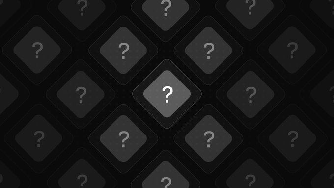 A dark background pattern of rounded squares each containing a question mark symbol.