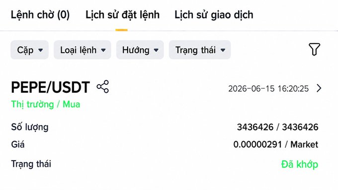 The image shows a screen displaying information about an investment opportunity, specifically related to bitcoin. The main focus of the post is PEPE (usdt), and there are additional details such as LECH (lê nhên) that provide context for this particular asset.