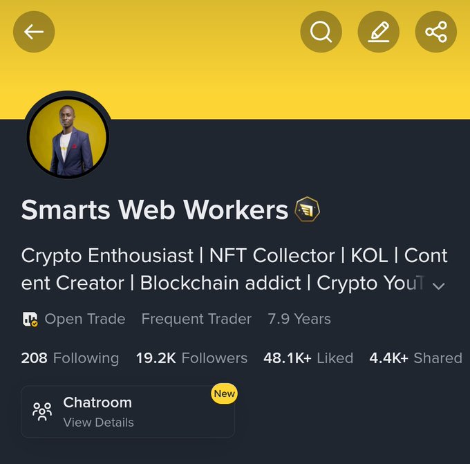 In this image, there are two people visible, but they don't seem to have anything to do with the main content of the social media post. One person appears as a profile picture of an individual wearing a suit, while the other person is represented by a button labeled "@binance". The focus of the image is on the Twitter status page featuring information about various people who might be related to the creator of the @binance Square app or the Bitcoin Square app in general.
