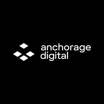 A black background featuring a white diamond-shaped logo alongside the text 'anchorage digital'.
