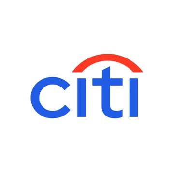 The image features a white background with blue text that reads "Citi" at the top, followed by an arrow pointing downwards. Below this, there are three smaller words written in red - "XRP", "IOTA", and "GLMR". The text also includes some numbers and letters, possibly representing the tokenized shares of private companies or other financial data.