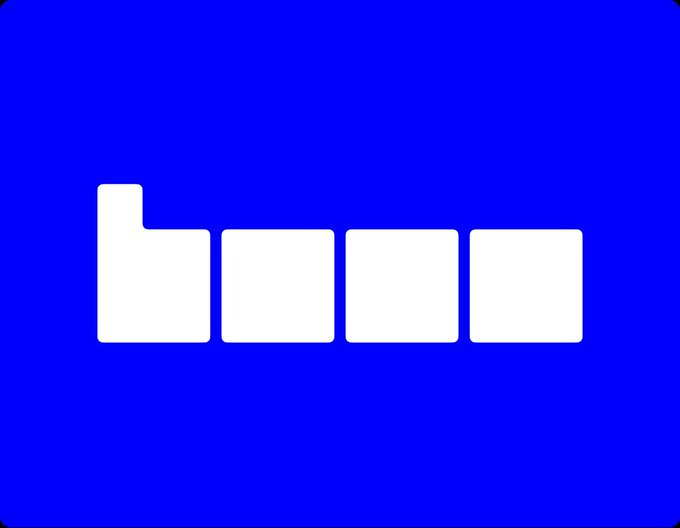 A blue logo featuring the word 'loom' in lowercase white block letters on a solid blue background.