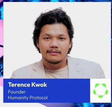 The image features a man wearing a white jacket, standing against a white background with his face clearly visible. The caption of the image reads "A founder woke up thinking he was building the next Worldcoin by the end of the day, This is the story of $H . And how fast trust disappears in crypto".
