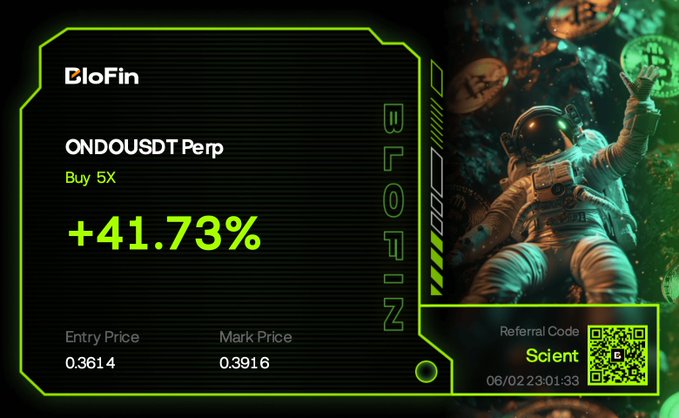 !"This post shows a screenshot of a Biofin advertisement. The main focus of the image is a green sign with white text that displays the biofin company name, an image of an astronaut in a spacesuit holding a coin, and the post's title, "Scientist portfolio up". There are also some other smaller images around the sign but they don't appear to have any specific relevance to the advertisement. The overall impression is that this post promotes Biofin and encourages viewers to explore the company's offerings."
