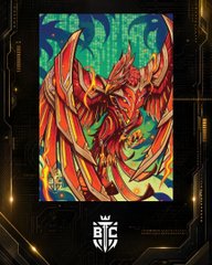 A red phoenix artwork with flames displayed against a dark tech-style background, with a logo reading 'BFC 1913' at the bottom.