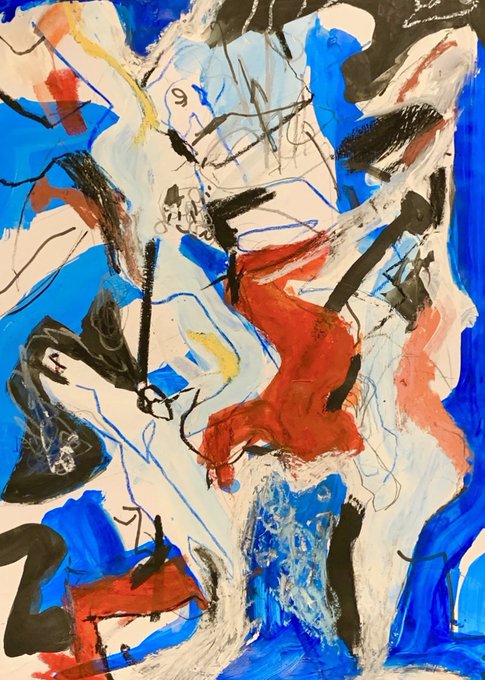 "SOLD Huge thanks to dear @9pointnath for collecting one edition of my art. So happy to be part of your collection. Beyond grateful ____ Fall of the Inner City Physical painting 10 xtz_6 /10 left."