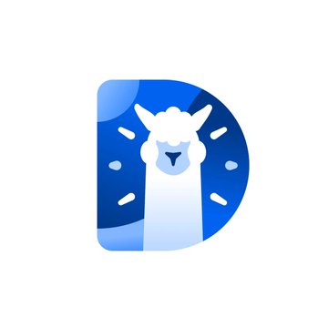 An app icon featuring a white alpaca or llama with radiating lines, set against a blue background in a rounded square shape.