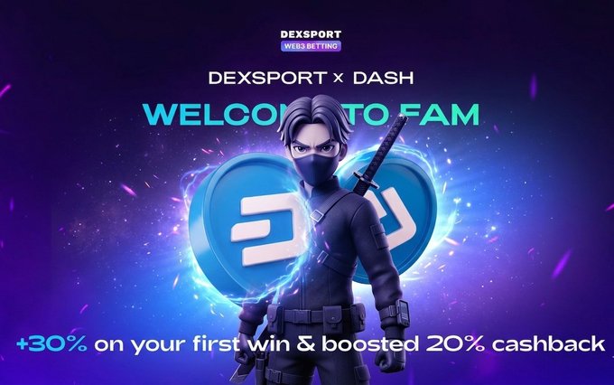 "Who wants an extra 30% on their first bet wins? No, seriously. I was looking through some recent updates today and came across something interesting. @Dexsport recently integrated DASH, one of crypto' s oldest payment-focused coins. To celebrate the partnership, they're".