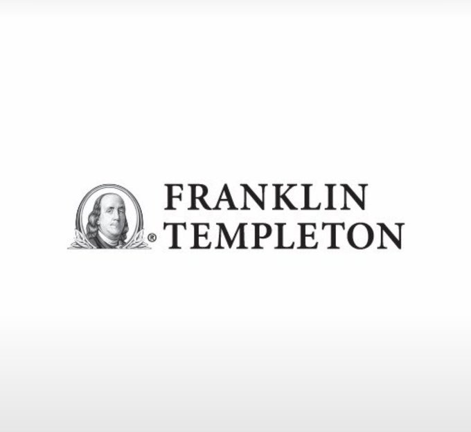 The Franklin Templeton company logo featuring a portrait of Benjamin Franklin in an oval frame alongside the bold black text 'FRANKLIN TEMPLETON' on a white background.