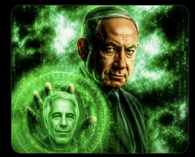 Digital art poster featuring Kevin Spacey as an older man in a suit with a glowing green hand projecting an image of a younger man, set against a matrix-style green code background.