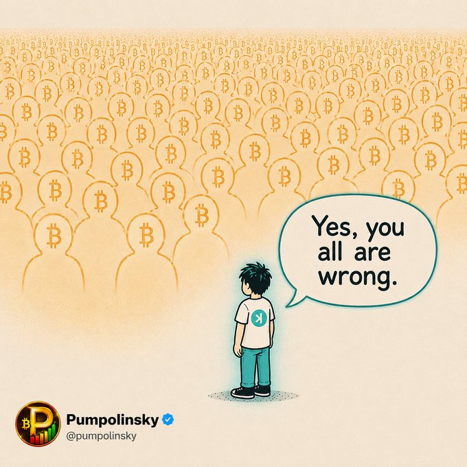 The image features a cartoon depiction of a boy standing against a backdrop of numerous Bitcoins floating around him. The boy appears to be looking up at these Bitcoins with confusion or curiosity. Below the boy's head, there is a speech bubble that reads "Yes, you all are wrong." This message seems to be a commentary on the current state of Bitcoin and cryptocurrency markets.