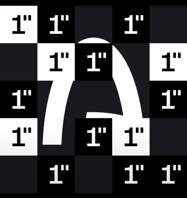 The image features a stylized letter "A" formed by white shapes against a black-and-gray checkered background, with each square containing the text "1""—likely referencing 1inch's measurement or branding. This visual ties into the post discussing Arc's focus on stablecoins and real-world finance, highlighting 1inch's established presence on the platform with tools like swaps, Wallet, Aqua, and APIs, reinforcing its early integration and utility within Arc's ecosystem.