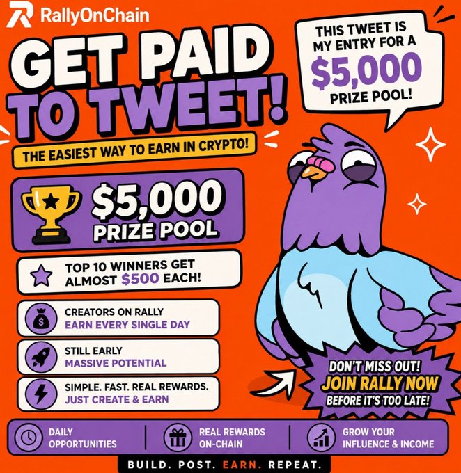 The image features an advertisement for a contest where participants have a chance to win $5,000 in prizes if they can successfully tweet their entry with relevant information provided. The poster also includes images of birds, one purple and one blue, which further enhance the visual appeal of the ad. It is worth noting that the content displayed on this social media platform is likely aimed at attracting attention and generating interest in the contest or related product offerings.