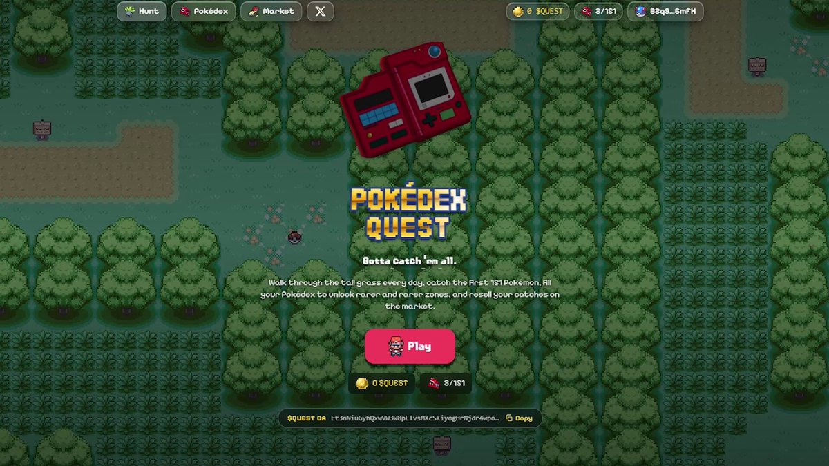 !" Pikachu Quest" game cover featuring players playing against each other with a tutorial screen that instructs players to "Collect Shinys". The gaming store has an active social media presence, sharing posts about games as well as the current status of various games available for play in the marketplace.
