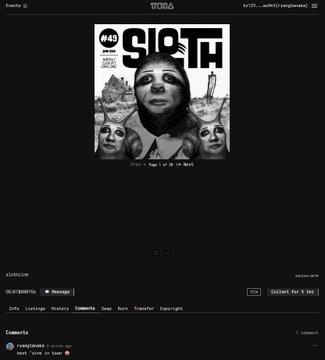 The image features a screenshot of a black and white webpage from the Tezos platform, showing that there is an open discussion about a new page being developed. The main focus is on the discussion thread within the Tezos community, with various comments and discussions posted by users who are interested in the new page. Additionally, information regarding token-gated channels and tokens can be found on this post. The image also contains some text that provides further details about how to access these features.