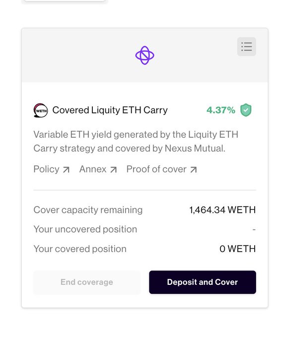 In this image, there's a white screen displaying some details about a cryptocurrency wallet that has been covered by another cryptocurrency wallet. The main focus of the image appears to be a screenshot or a picture of a cellphone, and the text above it indicates that the user has recently updated their wallet with another one, which is now fully protected and earning 4.37% APR on ether.