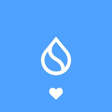 A simple blue graphic featuring a white water droplet and heart icon, likely serving as a generic placeholder with no direct reference to either $SUI or $MON mentioned in the post.