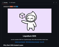 The image shows an advertisement for a software called LiquidiumSDK. The text on the screen reads "Why Start With Instant Loans". This suggests that the software could be used by people who need quick access to funds, possibly for business purposes or personal expenses.